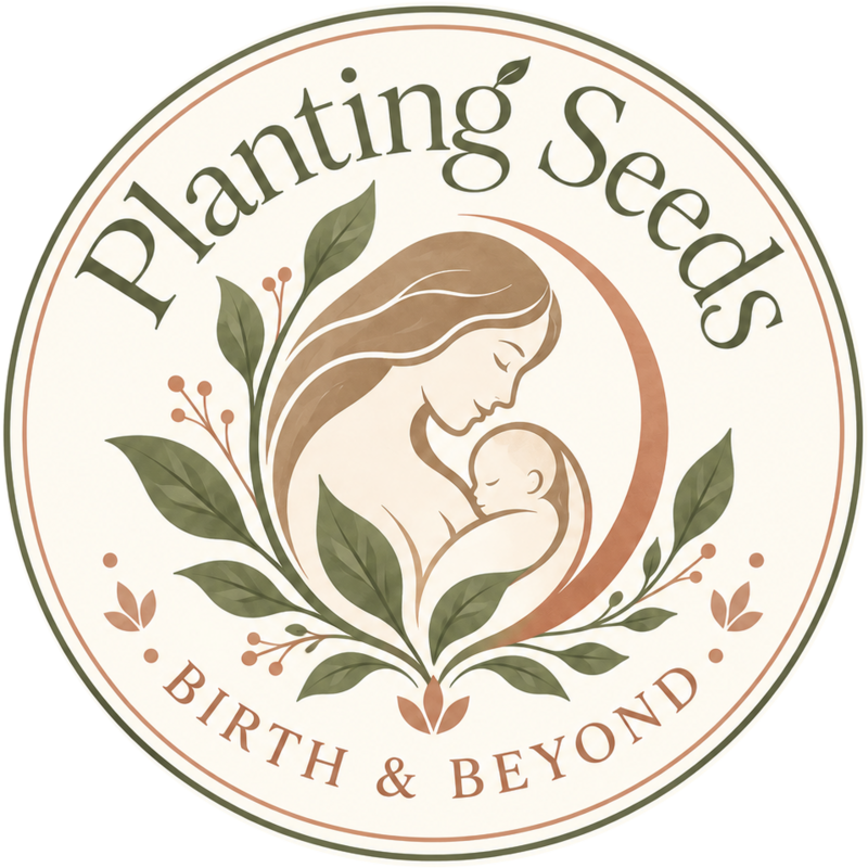 The Planting Seeds logo, celebrating the bond between mother and child